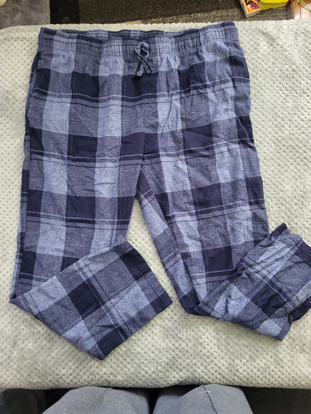 Berkley Jensen Plaid Lounge Pajama Pants in‎ Navy & Blue Xxl